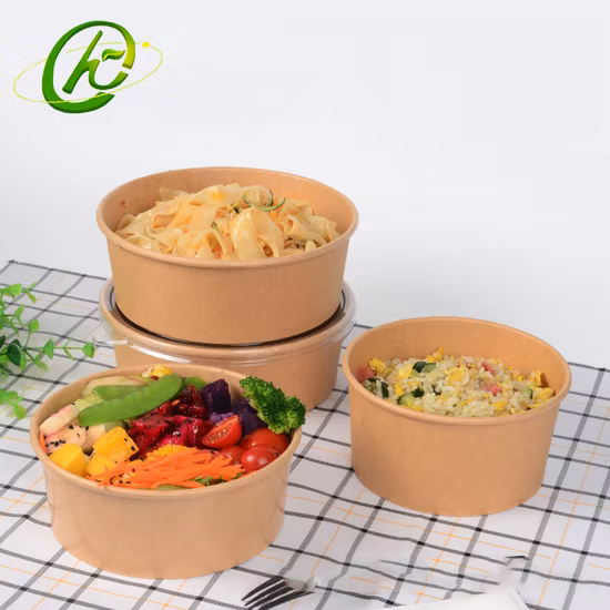 Custom Logo Disposable Paper Bowl for Salad Bowl