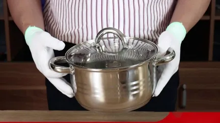 Bakelite Handle 12PCS Stainless Steel Cookware Set with Fry Pan