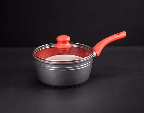 Factory Manufacture Ceramic Coating Non Stick Panelas with Painting Handle Pots and Pans Forged Aluminum Cookware Set with Induction Bottom