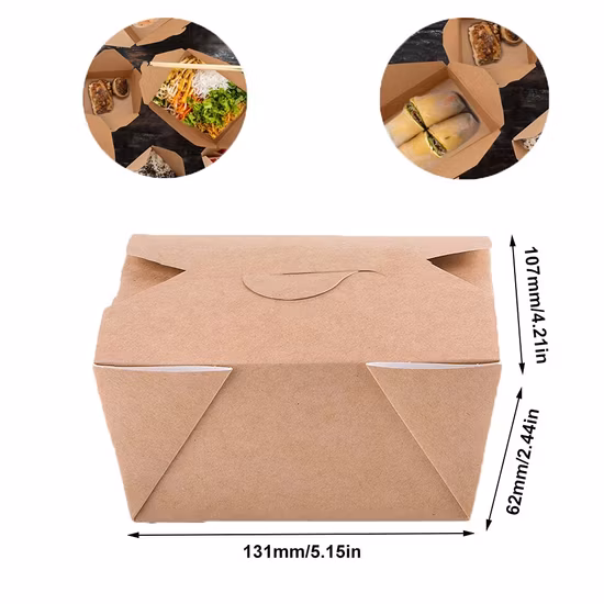 Disposable Fast Food/Sandwich Take Away Box/Take Away Kraft Paper Box