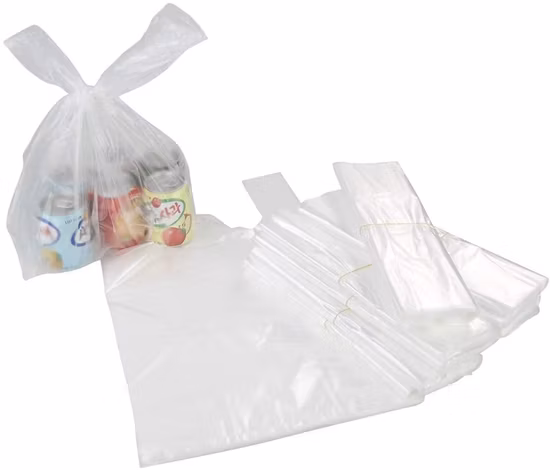 HDPE Transparent Embossed Food/Vegetable T-Shirt Carrier Bags