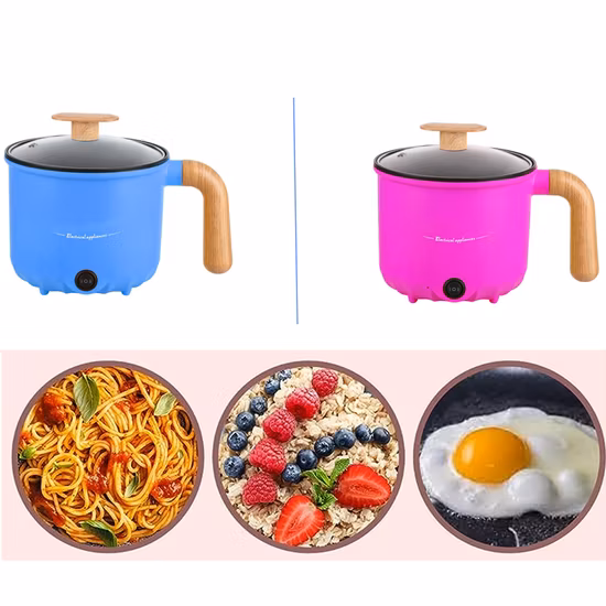 Kitchen Appliances Electric Smart 1.5L Cooking Pot for Noodles Ramen Soup Multi Mini Portable Electric Hot Pot Cooker
