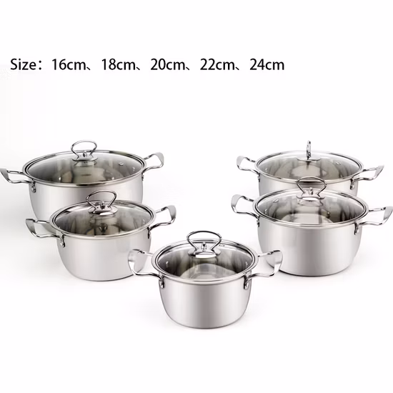 10PCS Stainless Steel Cookware Set