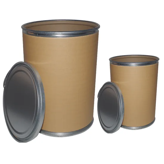 Multipurpose Packaging 36cm * 60cm Professional Wooden Cover Fiber Drum