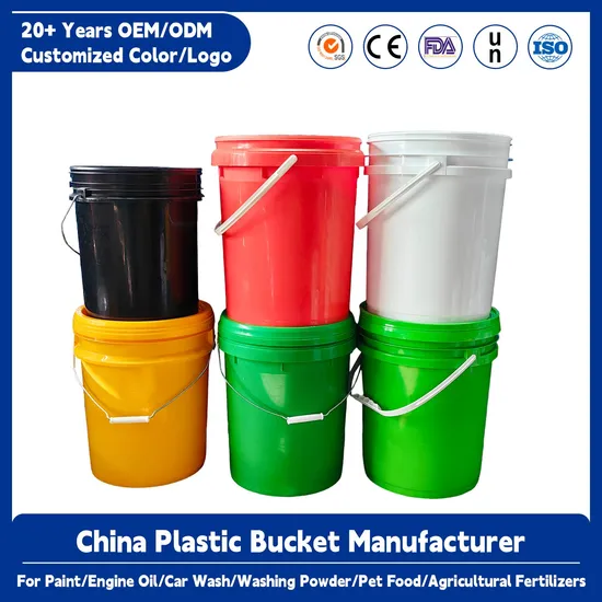 Multipurpose Box Custom Plastic 20L Paint Bucket Square Plastic Buckets